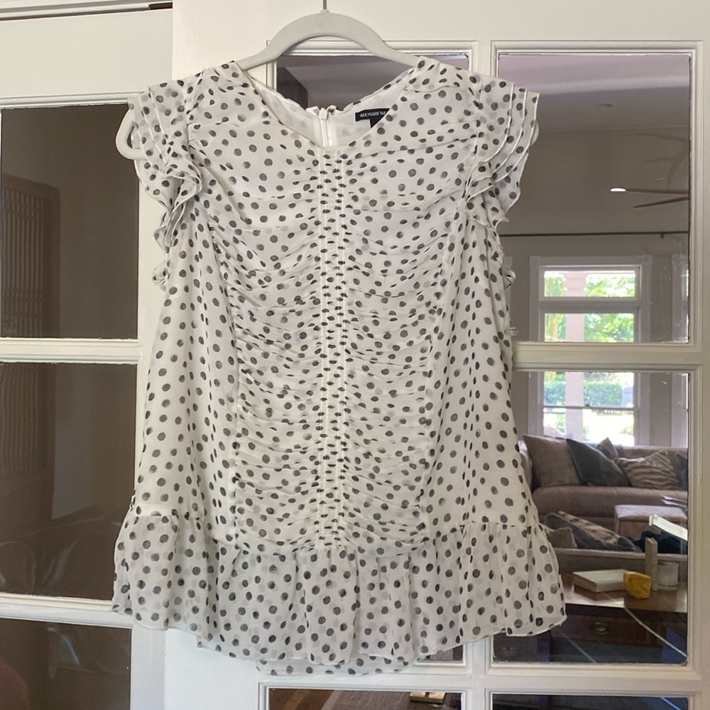 WhoWhatWeat Polka Dot Blouse